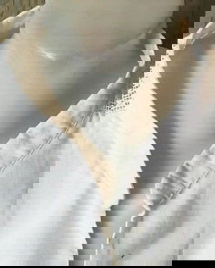 bluza / camasa alba bumbac cu dantela , XL