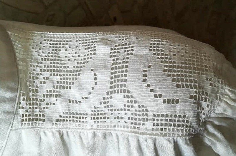 bluza / camasa alba bumbac cu dantela , XL