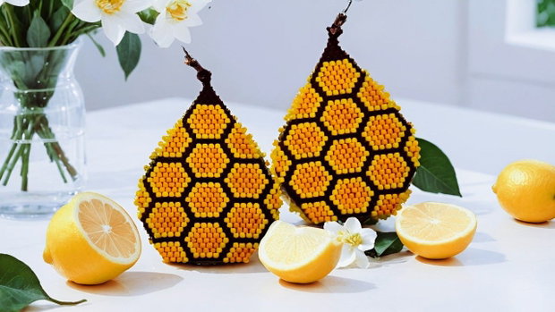 Cercei handmade Honeycomb model fagure de miere