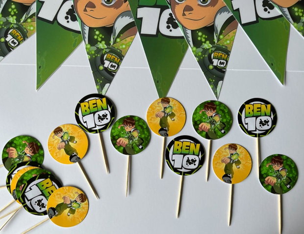 Set Toppere Brioșe Rotunde  Tematică Ben 10