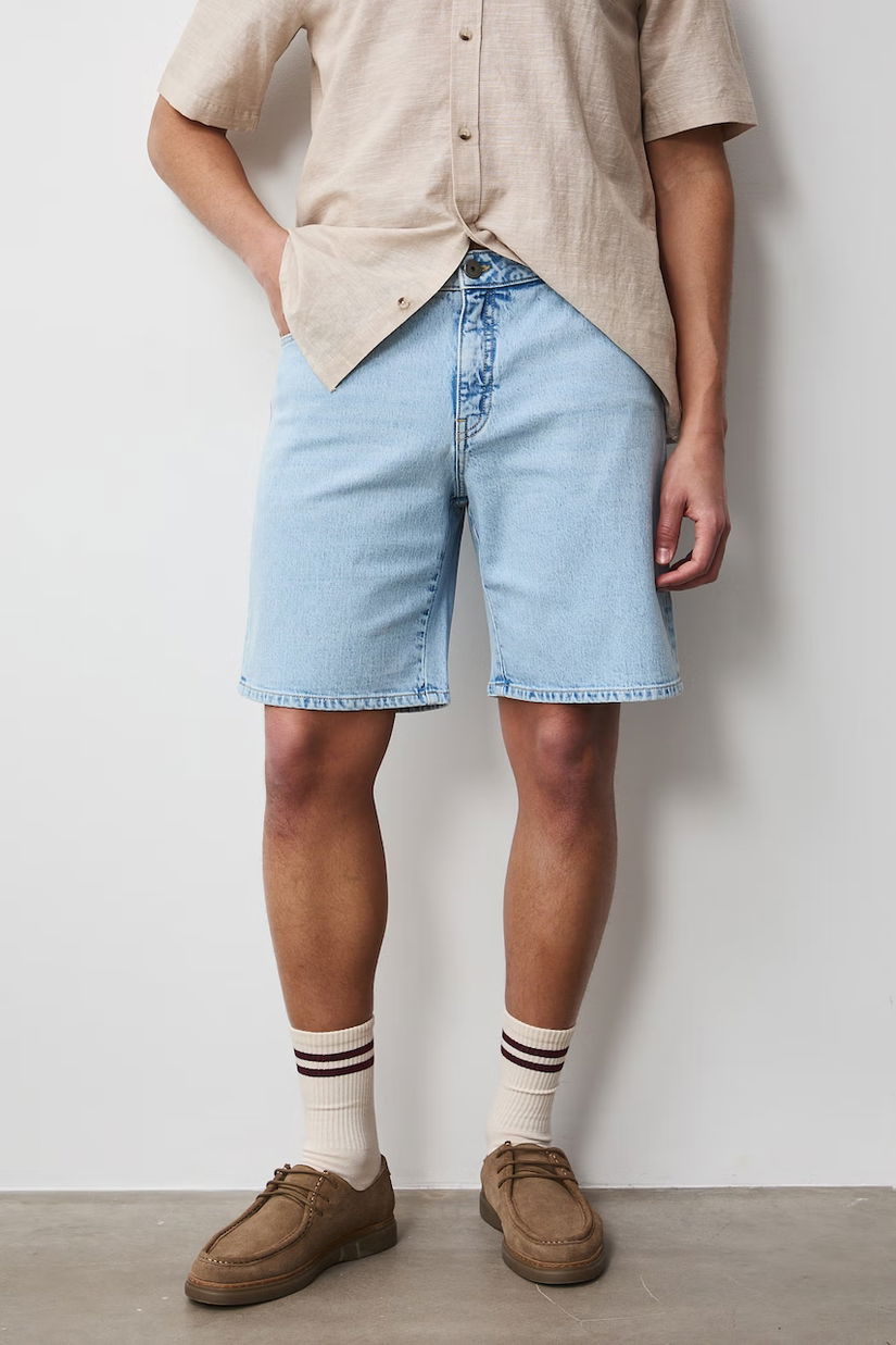 Medicine pantaloni scurți pentru bărbați, din denim