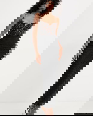 Bardot Rochie cu corset din dantelă