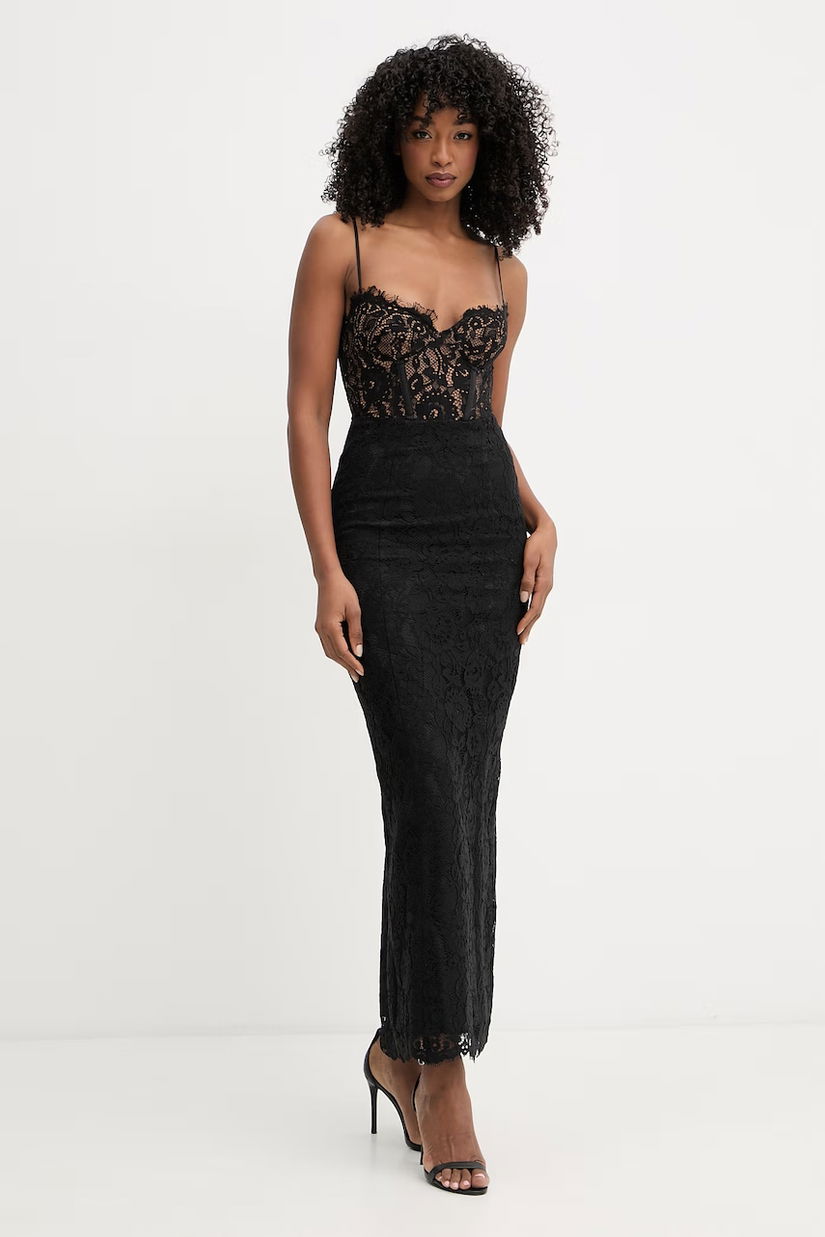 Bardot Rochie cu corset din dantelă