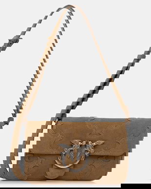 Pinko Geantă crossbody de femei din piele întoarsă