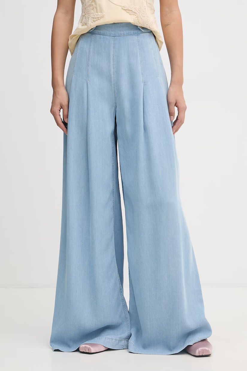 Blugirl Blumarine pantaloni de femei cu lyocell