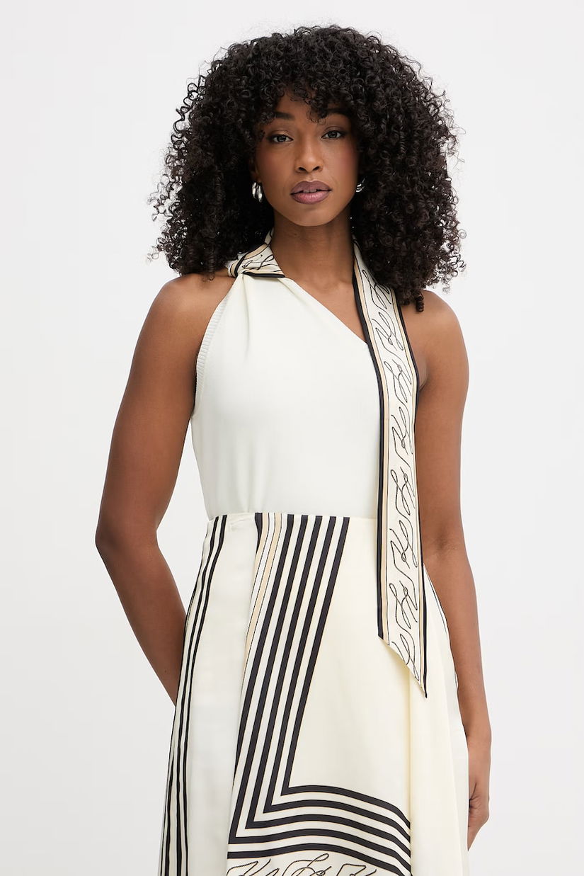 Karl Lagerfeld bluză asimetrică de femei din vâscoză