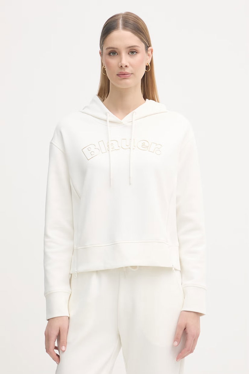 Blauer hanorac cu glugă de femei din bumbac FAYETTE