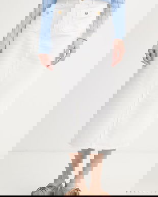 Tommy Hilfiger Fustă cu crăpătură din denim