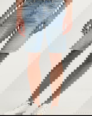 BOSS Orange pantaloni scurți bărbați denim