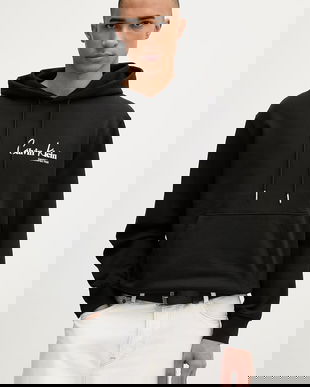 Calvin Klein Jeans hanorac cu glugă pentru bărbați, din bumbac