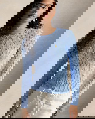 Polo Ralph Lauren pulover pentru femei, din bumbac PIMA COTTON -LSL-PLO