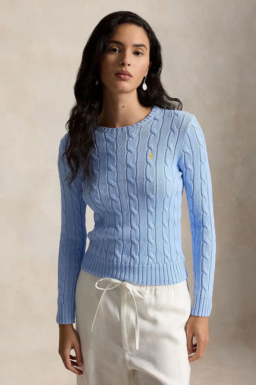 Polo Ralph Lauren pulover pentru femei, din bumbac PIMA COTTON -LSL-PLO