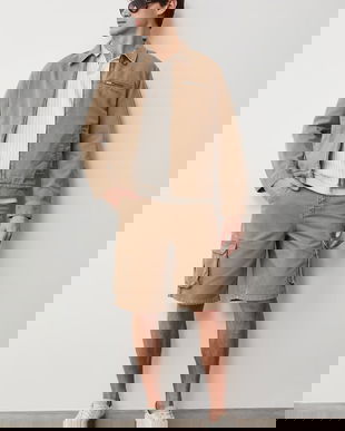 Medicine pantaloni scuți cargo pentru bărbați, din denim