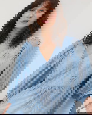 Medicine bluză pentru femei, cu lyocell