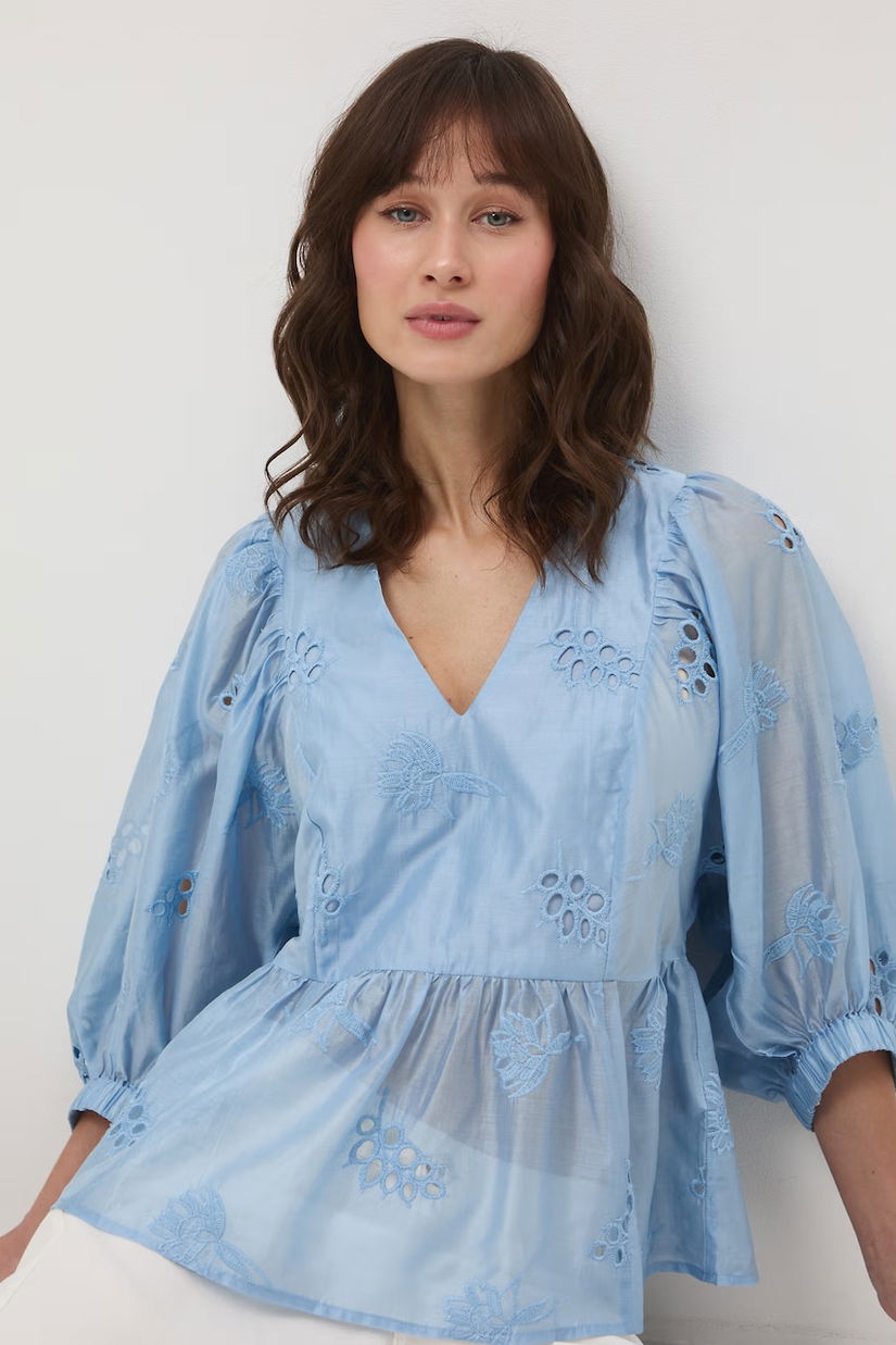 Medicine bluză pentru femei, cu lyocell