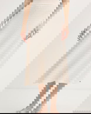 Tommy Hilfiger fustă tricotată din bumbac