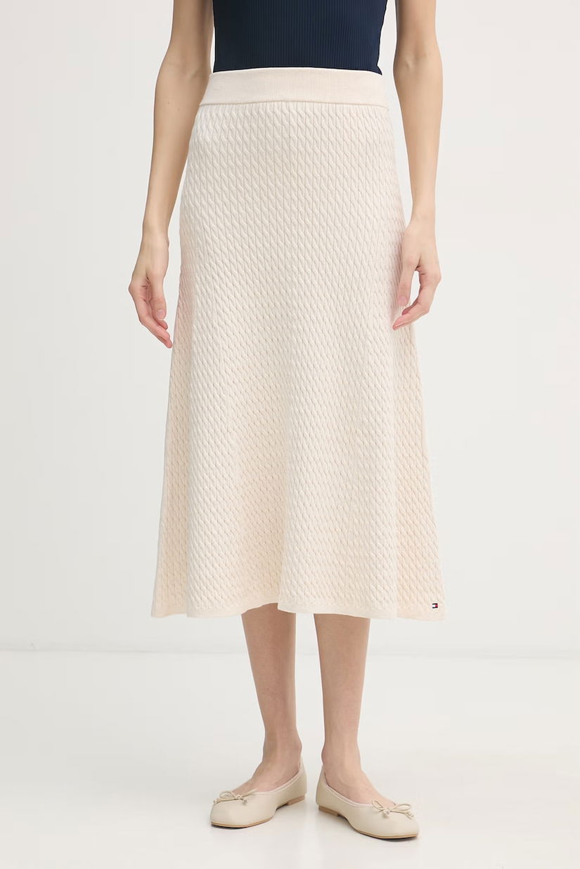 Tommy Hilfiger fustă tricotată din bumbac