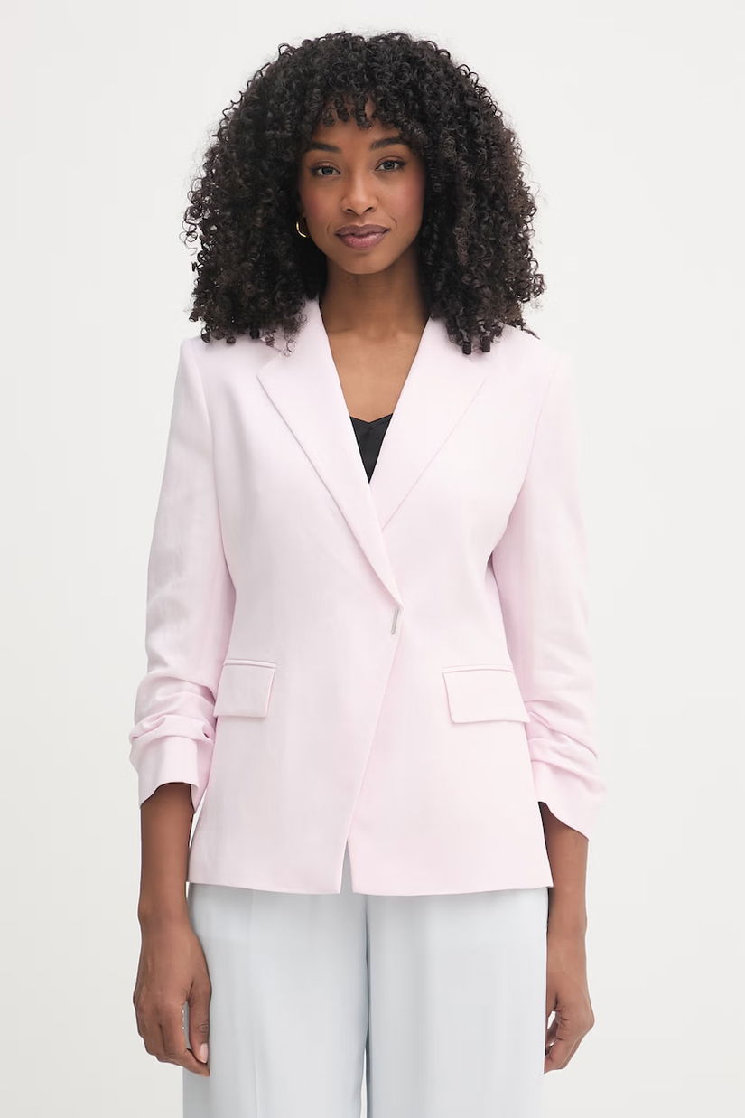 BOSS sacou cu două rânduri de nasturi pentru femei, cu lână Jia8