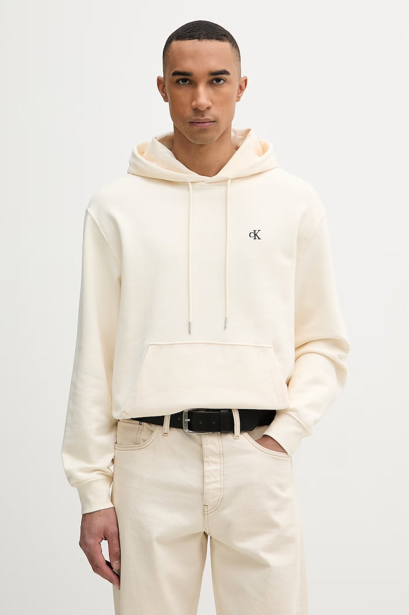 Calvin Klein Jeans hanorac cu glugă bărbătesc din bumbac