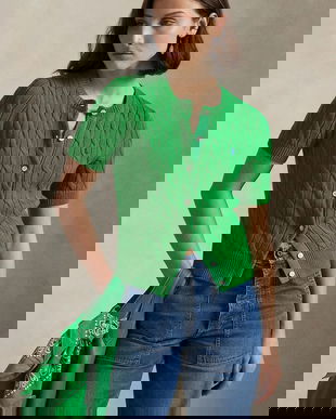 Polo Ralph Lauren cardigan pentru femei, din bumbac