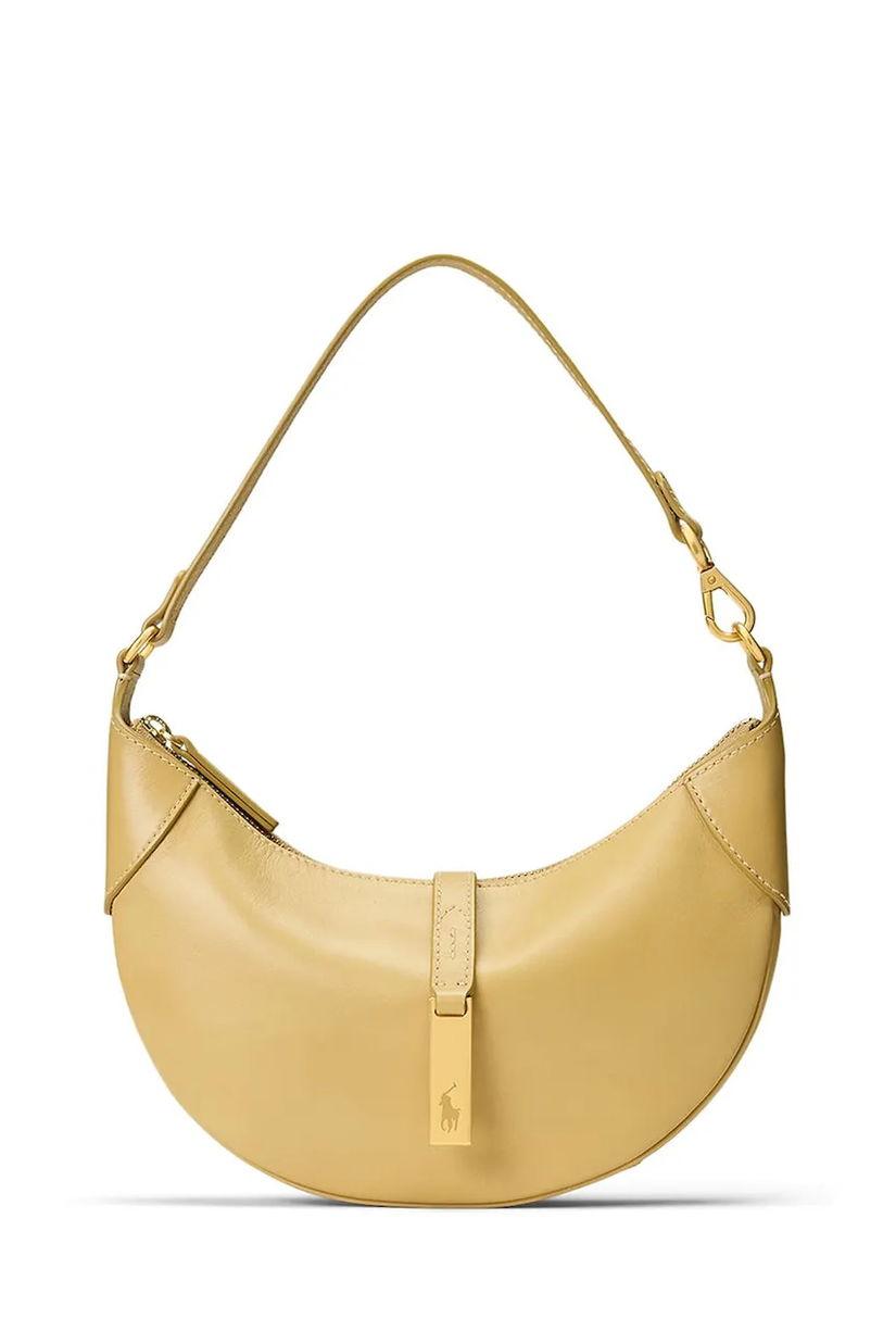 Polo Ralph Lauren geantă croissant de femei din piele