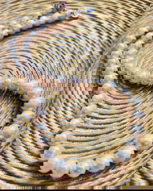 Colier perle de cultura albe calitate A plus