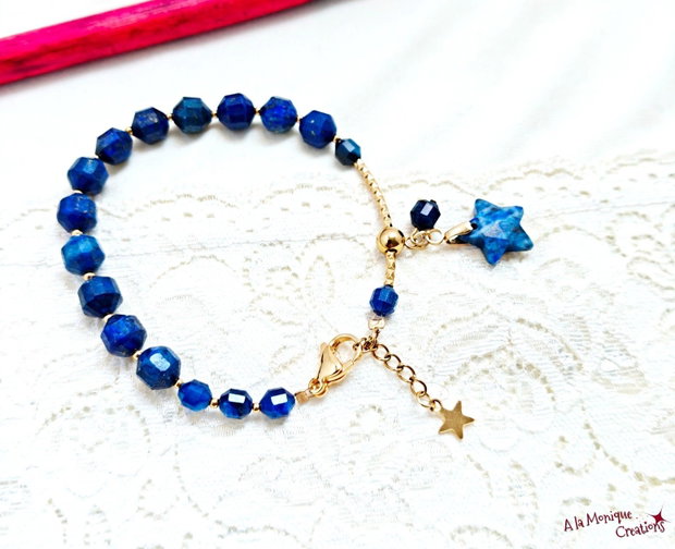 Bratara cu steluta si lapis lazuli