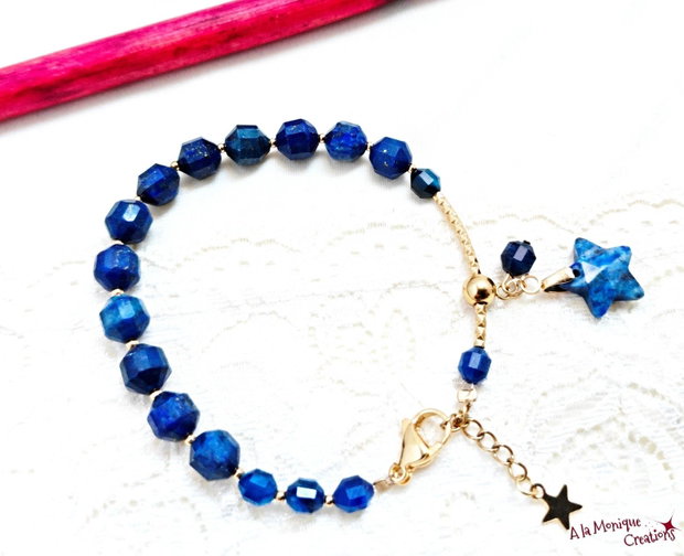 Bratara cu steluta si lapis lazuli