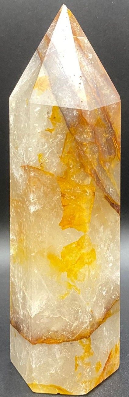 Cuart Hematoid Galben (Vindecatorul Auriu) - Obelisc piatra semipretioasa