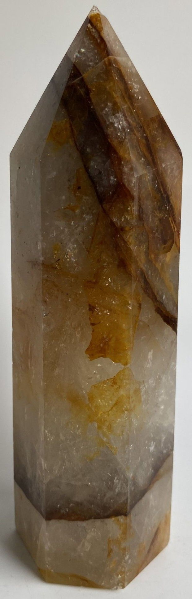 Cuart Hematoid Galben (Vindecatorul Auriu) - Obelisc piatra semipretioasa