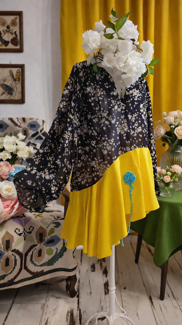Bluză asimetrică design unicat