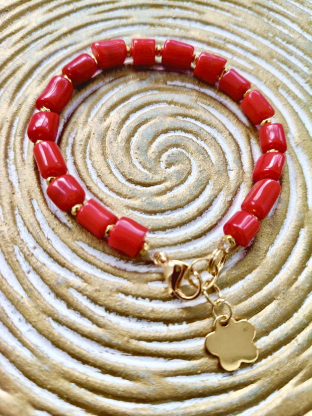 Bratara coral rosu