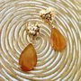 Cercei agate galbene