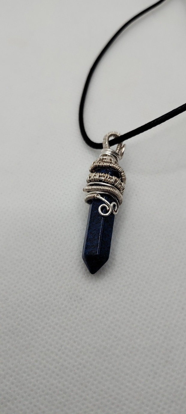 Pandantiv unicat, pandantiv argintat, pandantiv cu lapis lazuli
