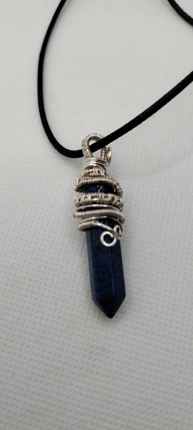 Pandantiv unicat, pandantiv argintat, pandantiv cu lapis lazuli
