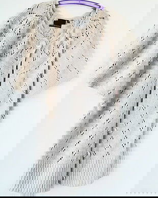 cardigan crem lana si Angora , Cynthia Rowley , XL