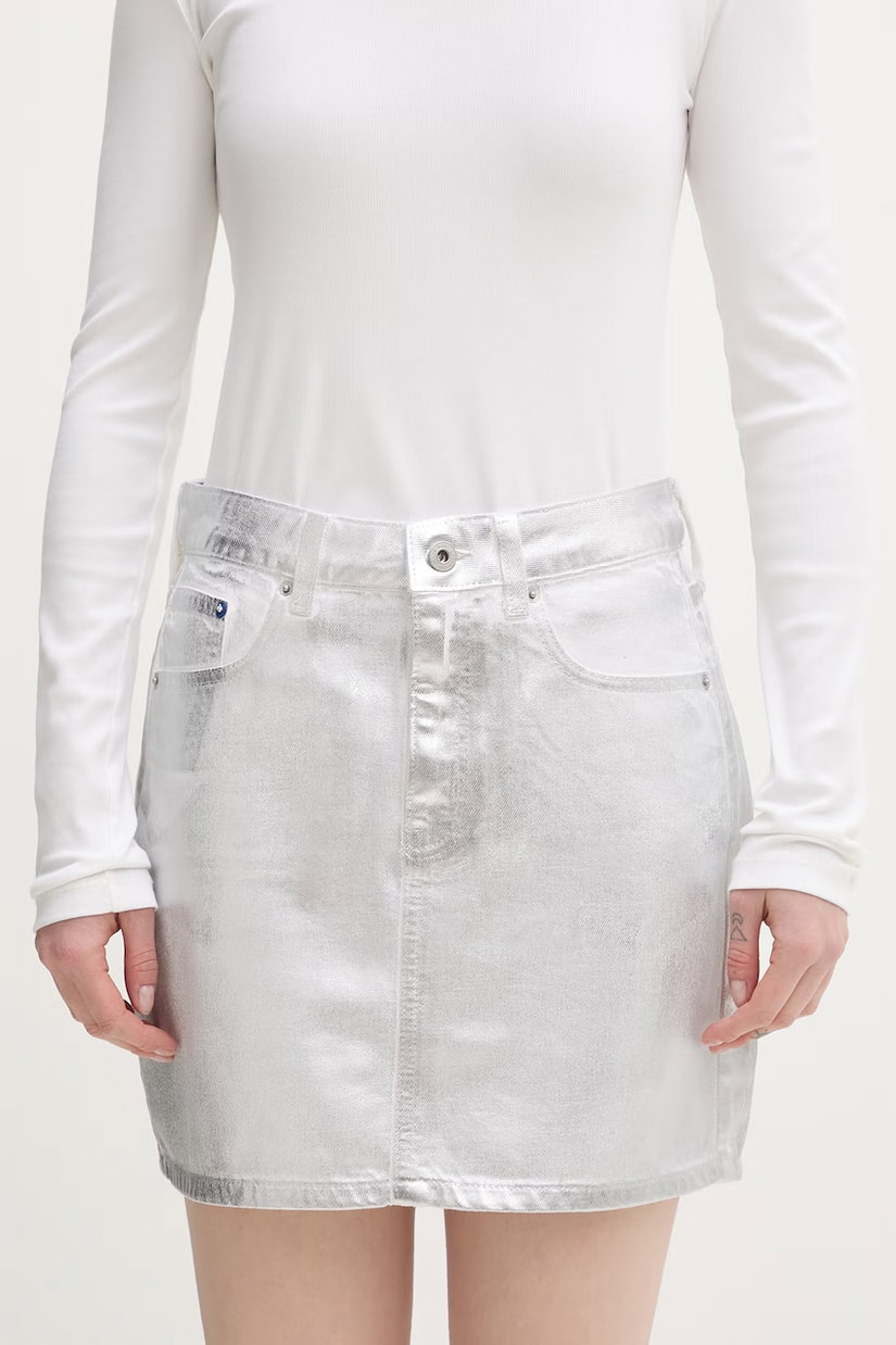 Karl Lagerfeld Jeans fustă din bumbac