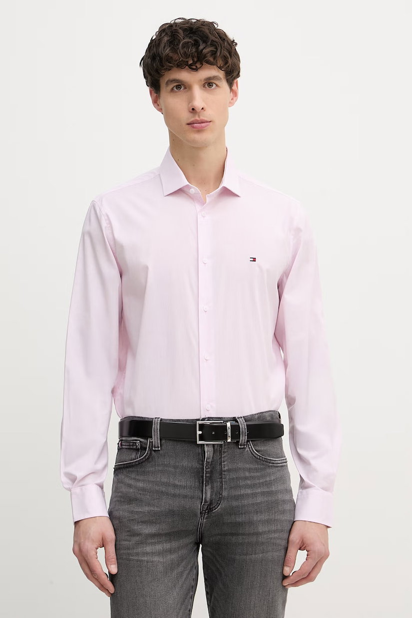 Tommy Hilfiger cămașă pentru bărbați, din bumbac cu elastan