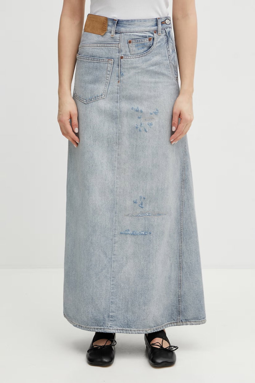 MM6 Maison Margiela fustă din denim
