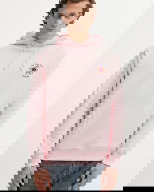 Drôle de Monsieur hanorac de bumbac Hoodie Slogan Rose