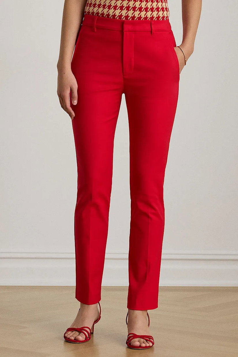 Lauren Ralph Lauren pantaloni pentru femei, cu bumbac