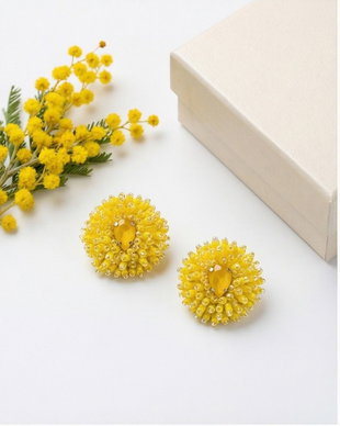 Rezervat Cercei Butoni Păpădie Galbenă - Dandelion Glow