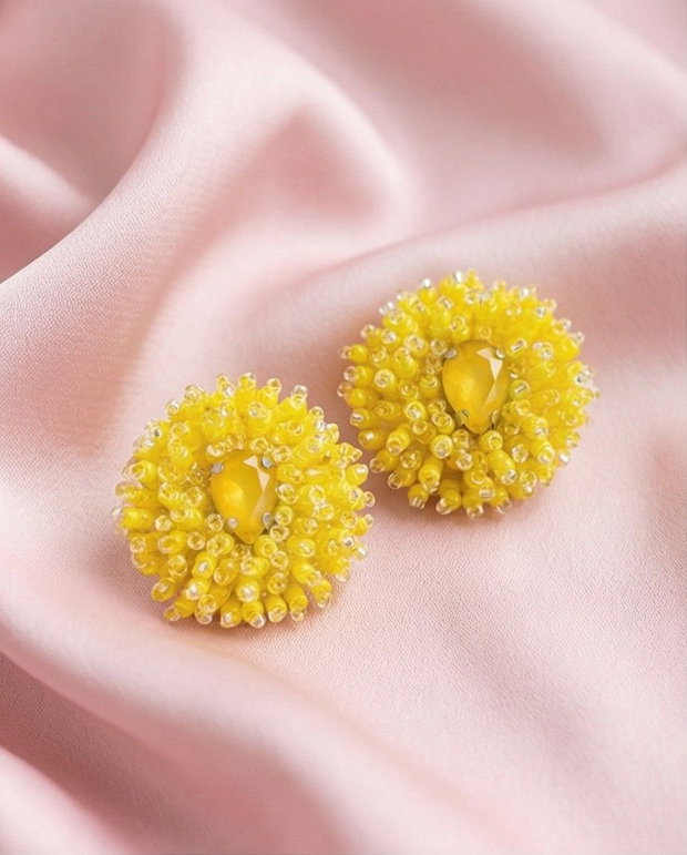 Rezervat Cercei Butoni Păpădie Galbenă - Dandelion Glow