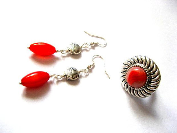 Set inel si cercei cu agate 51845