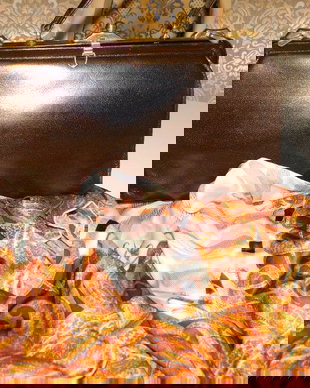 Poseta  vintage  piele naturala , colectie  familie,cadou esarfa  designer matase naturala  asortata