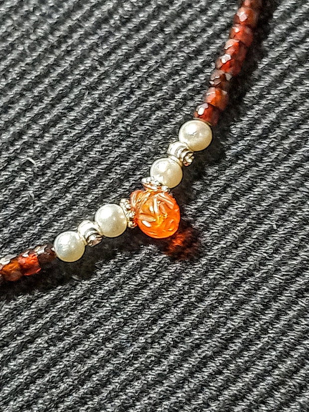 Colier argint perle naturale de cultura calcedonie gradient degrade opal de foc etiopian picatura gravata multicolor minimalist boho chic trendy