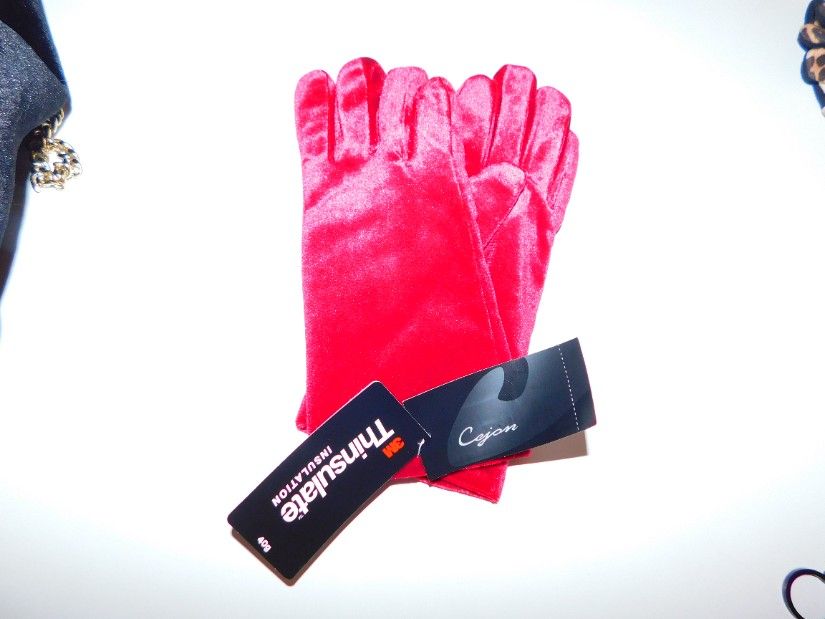 Poseta noua Zara, catifea , brodata, manusi noi catifea asortate