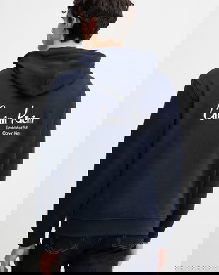 Calvin Klein Jeans hanorac cu glugă pentru bărbați, din bumbac