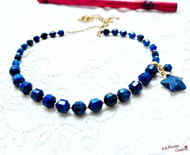 Colier cu steluta si lapis lazuli