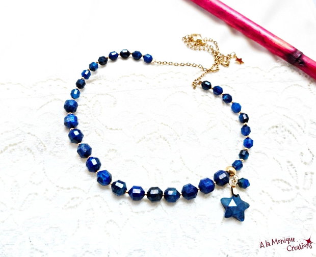 Colier cu steluta si lapis lazuli